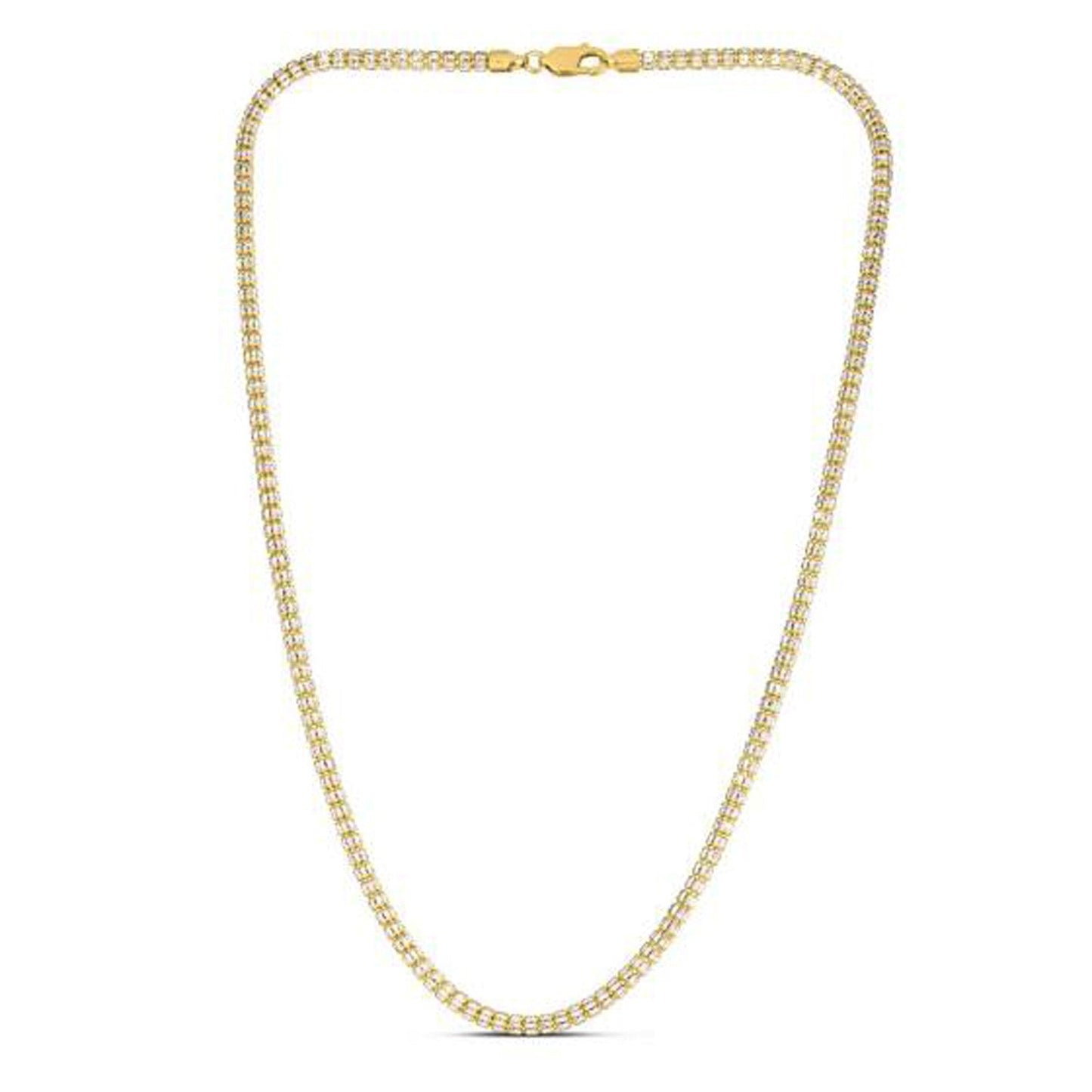 Chaîne Ice Barrel en or jaune 14k - 3,23 mm