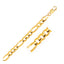 10k Yellow Gold Solid Figaro Bracelet - 6.60 mm