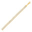 Cadena Curb Pave de Oro Bicolor de 14k - 5.7mm de Ancho