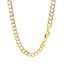 Cadena Curb Pave de Oro Bicolor de 14k - 5.7mm de Ancho