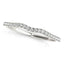 14k White Gold Wave Theme Diamond Wedding Band