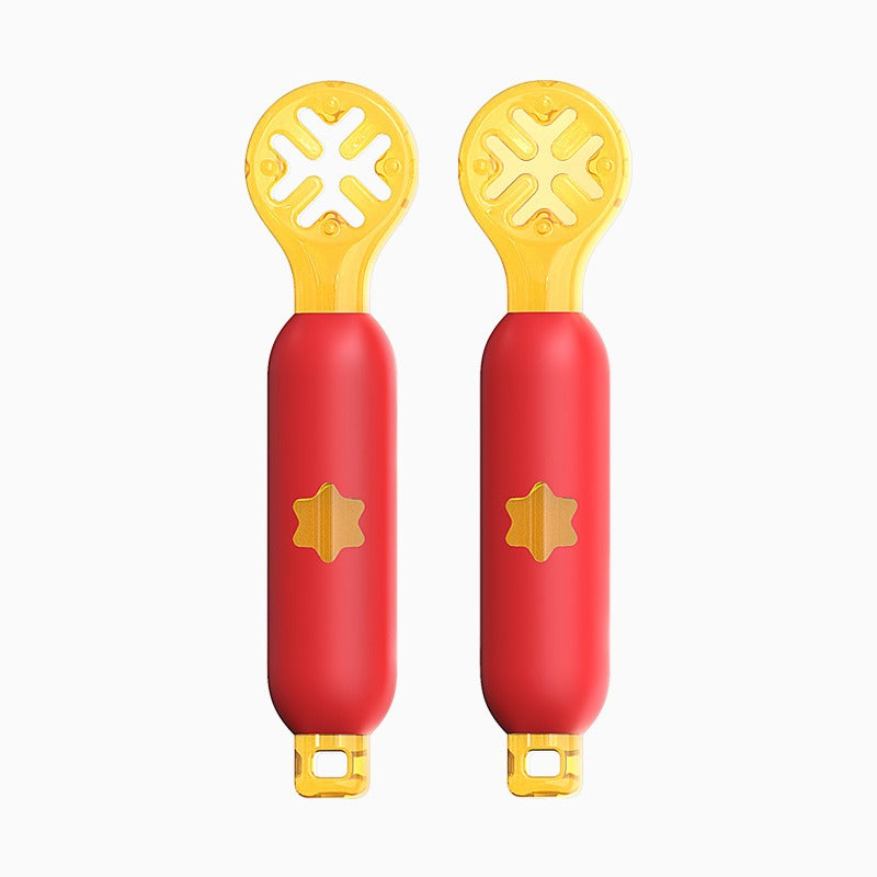 Rice paste complementary food spoon hole shaped children's tableware wholesale mother and baby products silicone grinding gum - Korvel