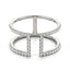 14k White Gold Modern Dual Band Diamond Engagement Ring