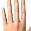 14k White Gold Modern Dual Band Diamond Engagement Ring