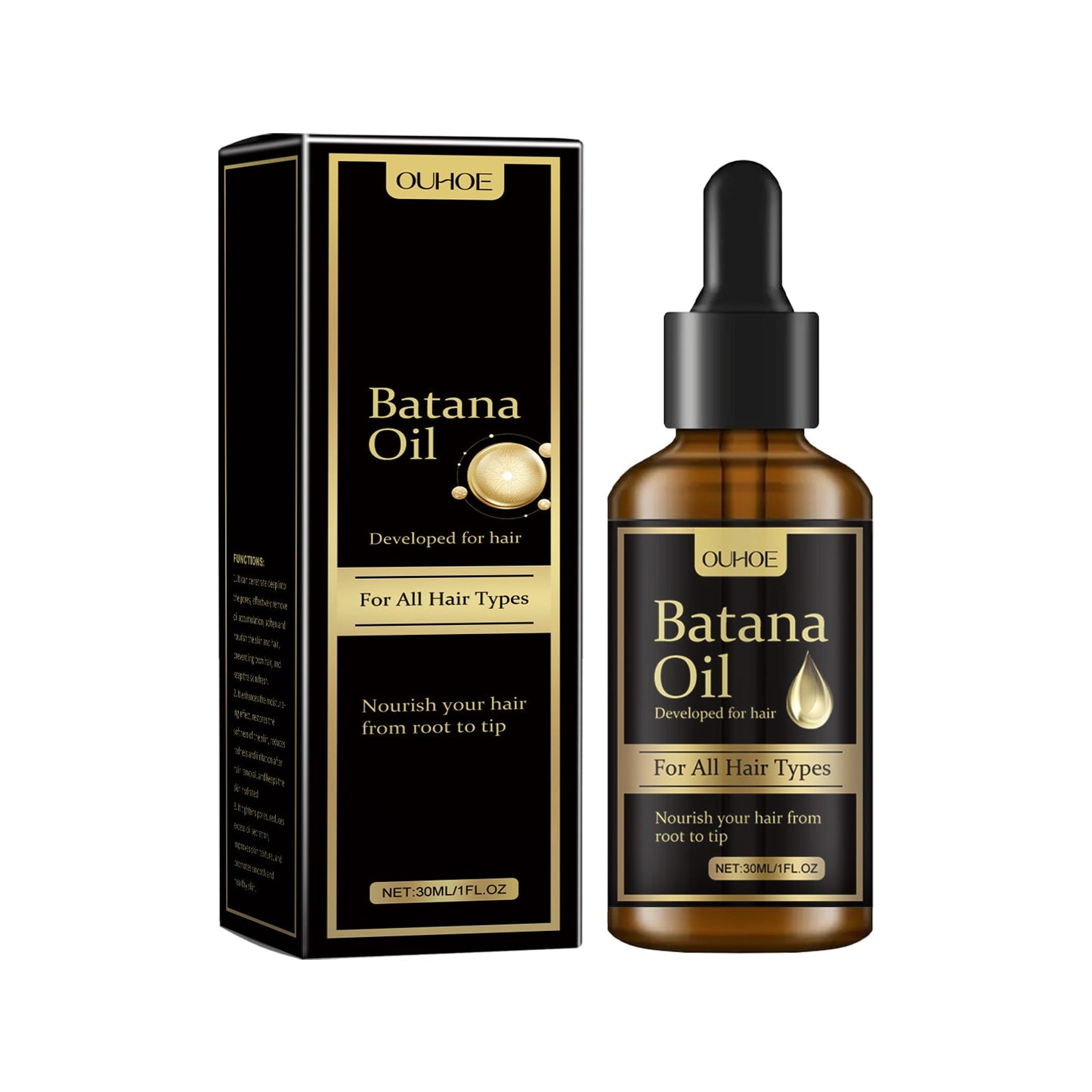 Batana Hair Care Essential Oil, Nourishing And Moisturizing Soft Repair Vitamin E Nourishes The Scalp And Gives It A Glowing Glow - Korvel
