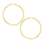 14k Yellow Gold Polished Large Round Hoop Earrings