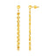 Pendientes Colgantes Pulidos de Oro Amarillo de 14k