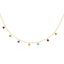 14k Yellow Gold Cable Chain Necklace with Multi-Tone Charms