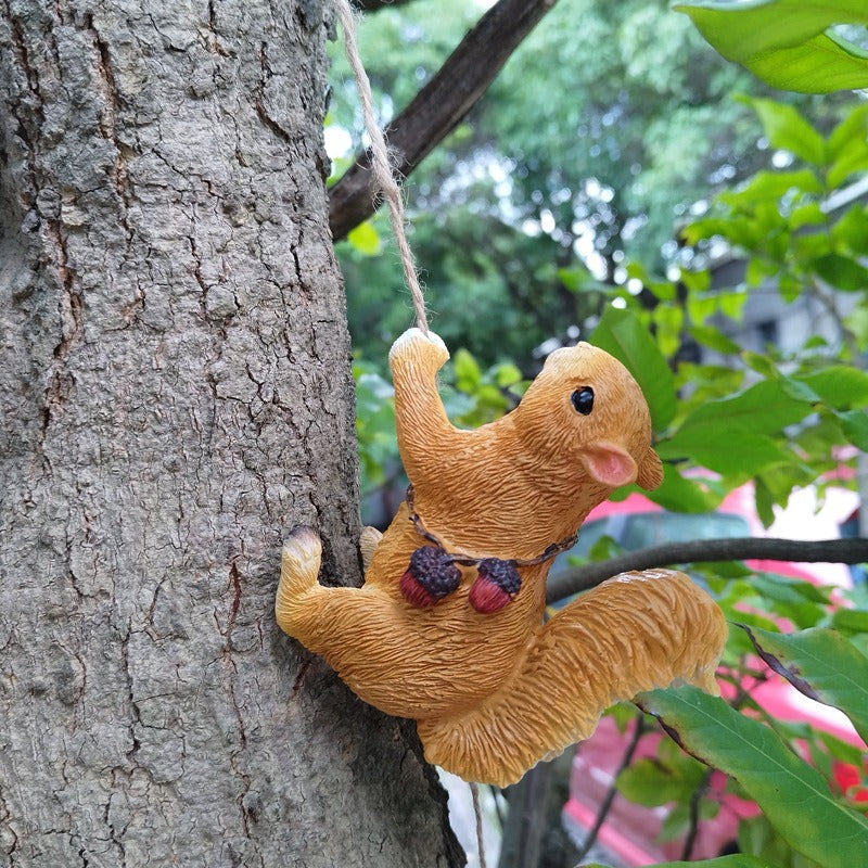 Outdoor Climbing Little Monkey Little Squirrel Flower Pot Hanger - Korvel