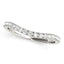 14k White Gold Pave Set Round Diamond Curved Wedding Band