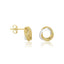 14k Two-Tone Gold Multi-Textured Open Circle Earrings