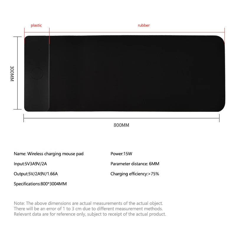 15W Wireless Charging Extra Large Mouse Pad