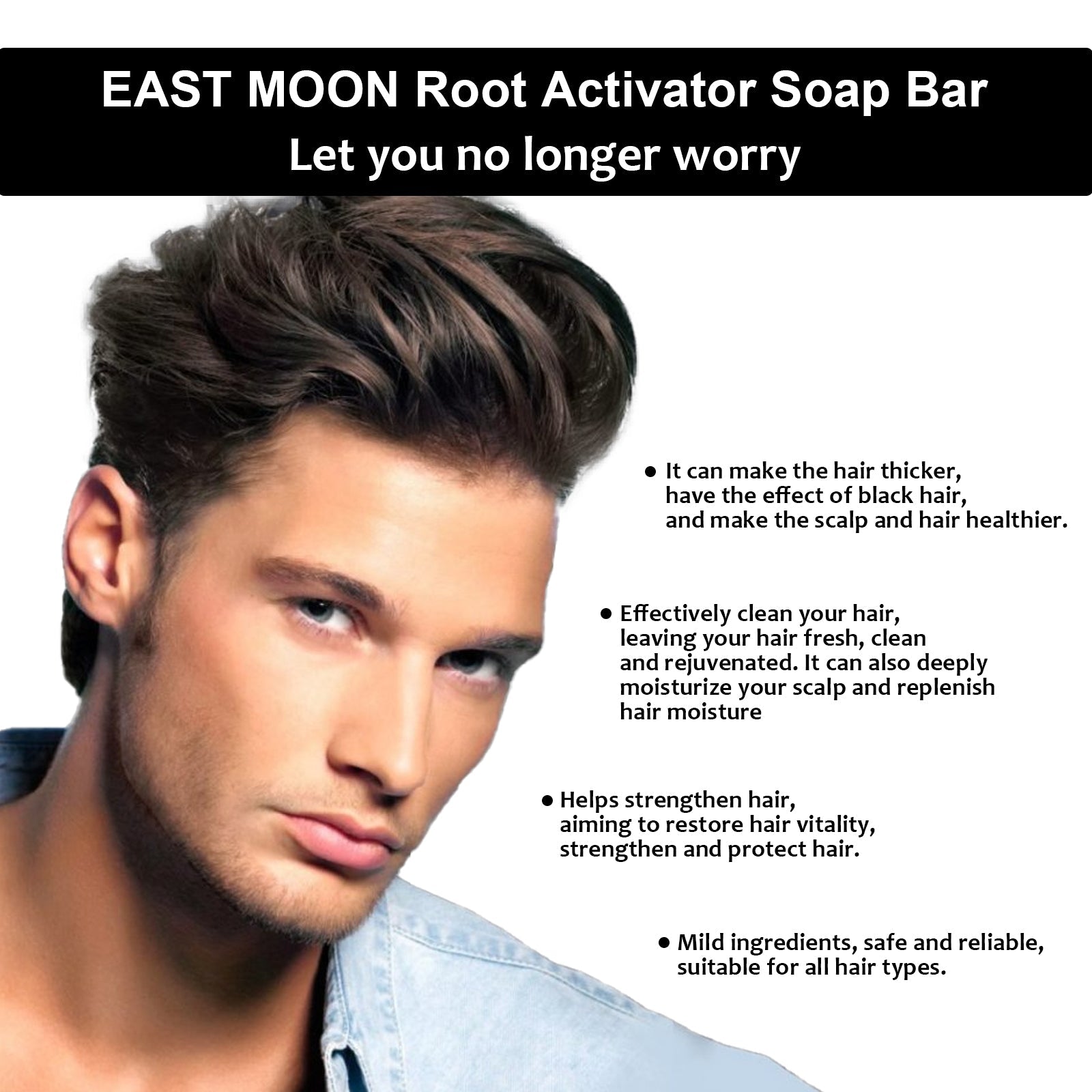 Root Activator Soap Bar, Hair Nourishing And Moisturizing Clean And Smooth Hair Roots Natural Black Thick Hair Care Shampoo Soap - Korvel