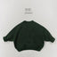 New Children Vintage Knitted Sweater Baby Girl Solid Casual Knitwear Boys Loose Versatile Pullover Kids Thicken Warm Tops - Korvel