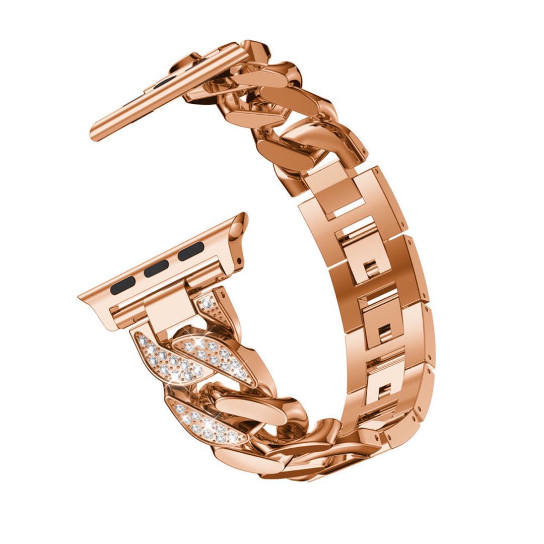 Suitable For Samsung Huawei 22mm Watch With Apple 7654321 Generation SE Single Row Diamond-Encrusted Denim Chain Alloy Wristband - Korvel