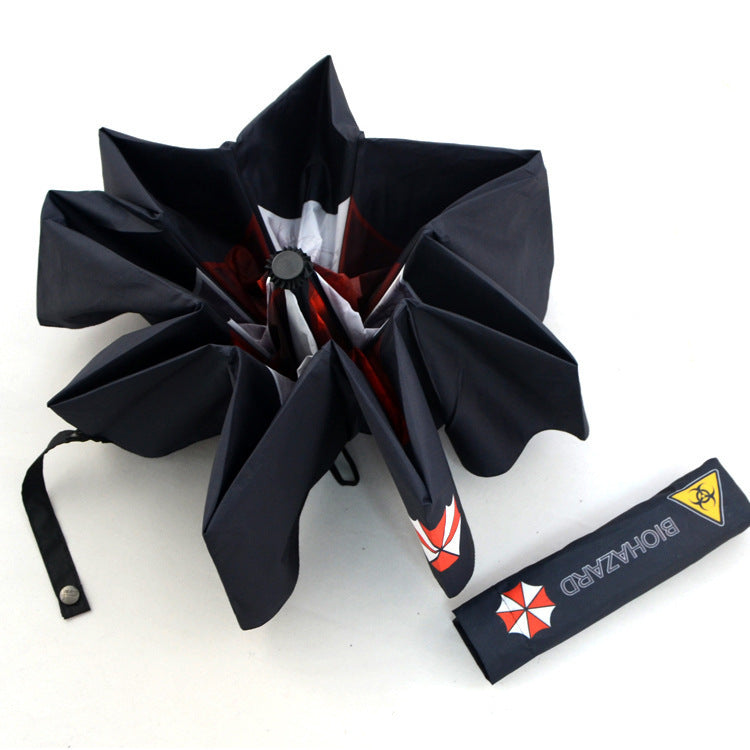 Creative Folding Sunny Umbrella Biochemical Crisis Triple Fold Sunshade Umbrella Rain and Rain dual-use - Korvel