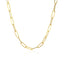 Collier en chaîne large en papier clip en or jaune 14K