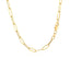 Collier en chaîne large en papier clip en or jaune 14K