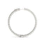 Boucles d'oreilles créoles en diamant en or blanc 14k avec sertissage à griffes partagées