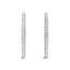 Boucles d'oreilles créoles en diamant en or blanc 14k avec sertissage à griffes partagées
