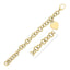 Bracelet en lien rolo en or jaune 14k avec étiquette en forme de cœur