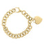 Bracelet en lien rolo en or jaune 14k avec étiquette en forme de cœur
