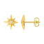 Boucles d'oreilles en diamant North Star en or jaune 14K haute brillance