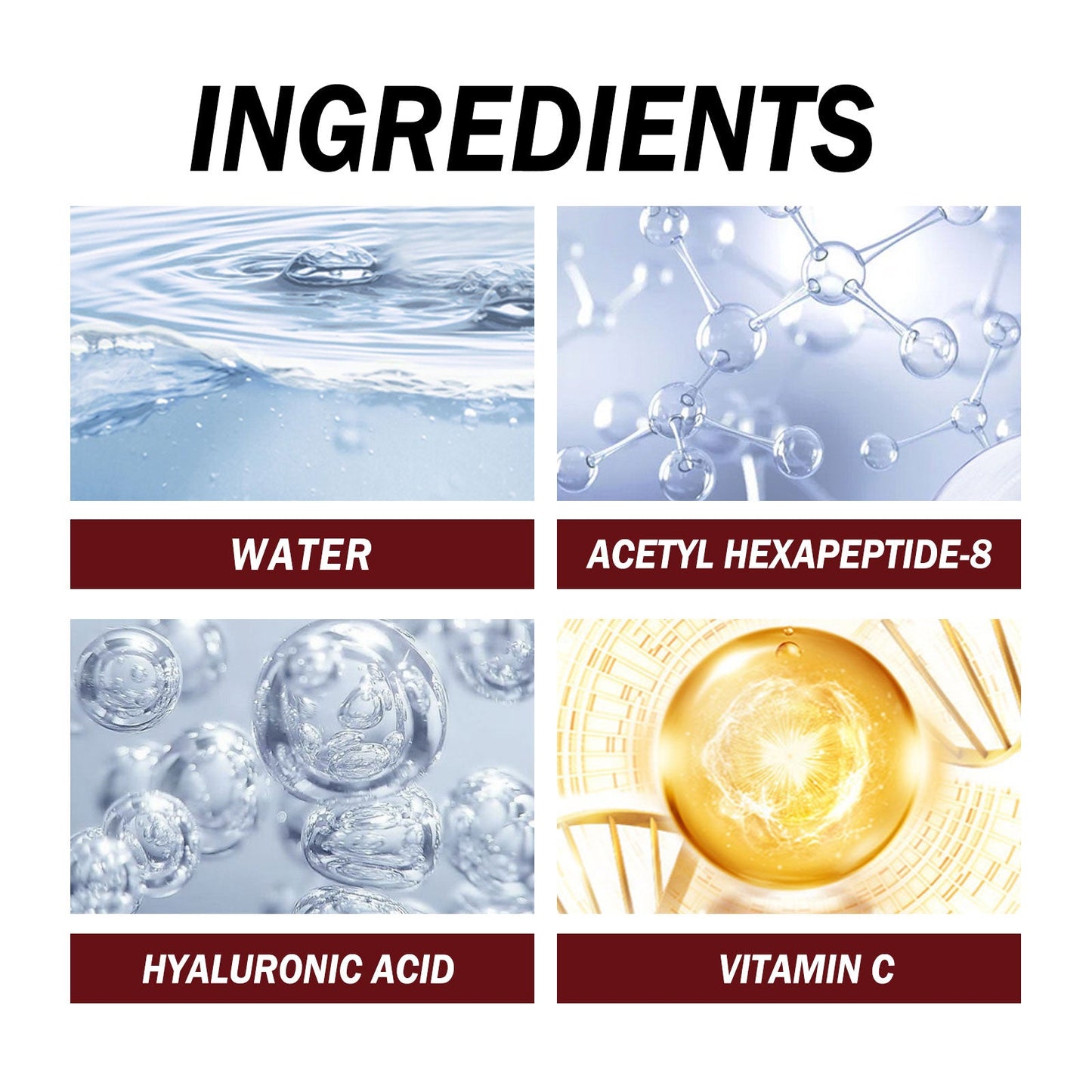 Peptide Face Serum, Fade Out Fine Lines On Your Forehead Skin Moist Hydrating Anti-Aging Essence - Korvel
