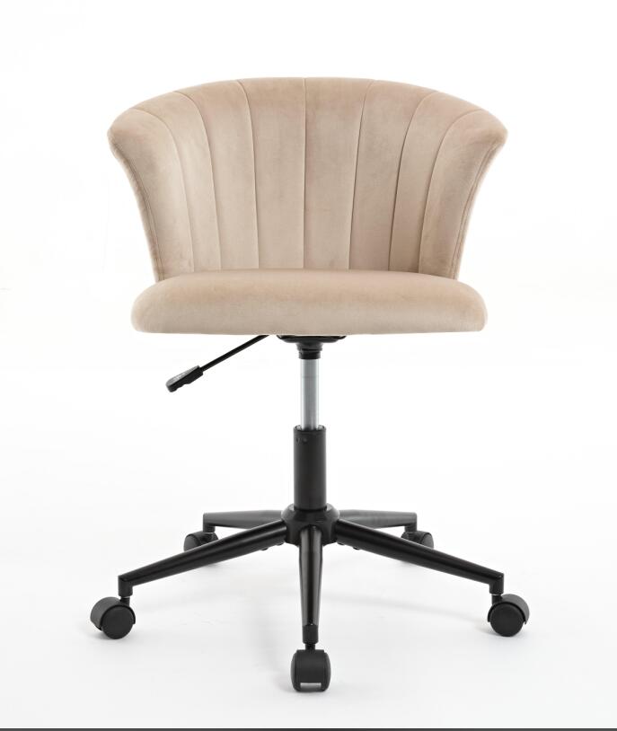 Silla de Oficina en Forma de Flor de Terciopelo con Giro