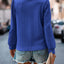 Sweatshirt à col rond texturé à manches longues