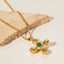 Collier Pendentif Croix en Acier Inoxydable Plaqué Or
