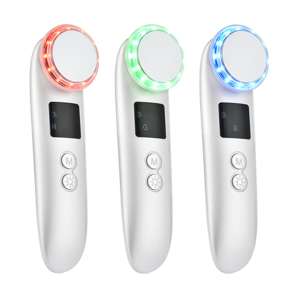 Ultrasound Introduction Instrument HailiCare Positive And Negative Ion Three-Color Light And Warm Cleaning Beauty Instrument - Korvel