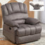 Large Manual Recliner Chair in Fabric for Living Room, Grey - Korvel