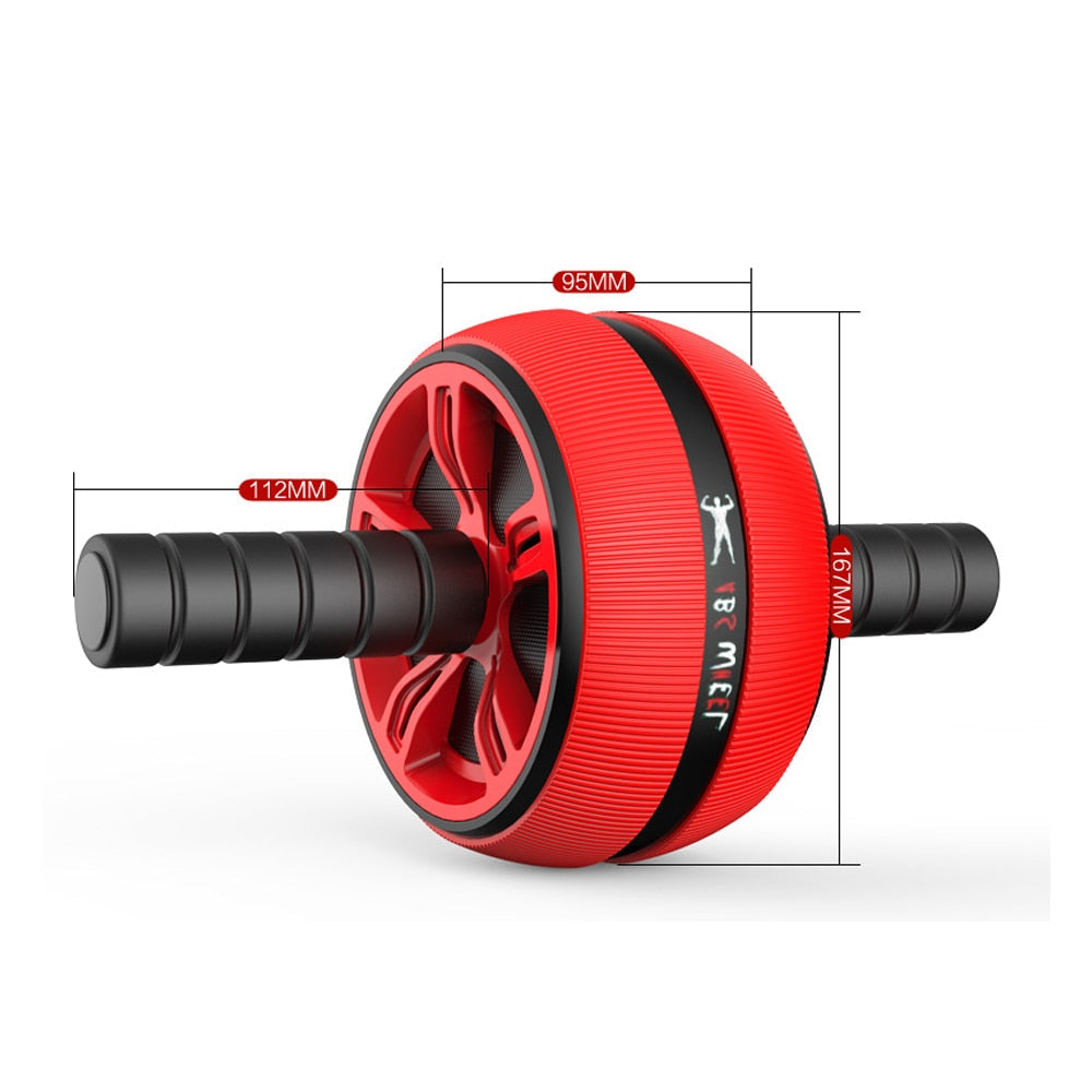 Silent TPR Abdominal Wheel Roller Trainer Fitness Equipment Gym Home Exercise Body Building Ab roller Belly Core Trainer - Korvel