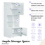 Elegant 4-Door Bathroom Storage Cabinet with Adjustable Shelves