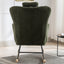 35.5-Inch Soft Teddy Fabric Rocking Chair with Pockets