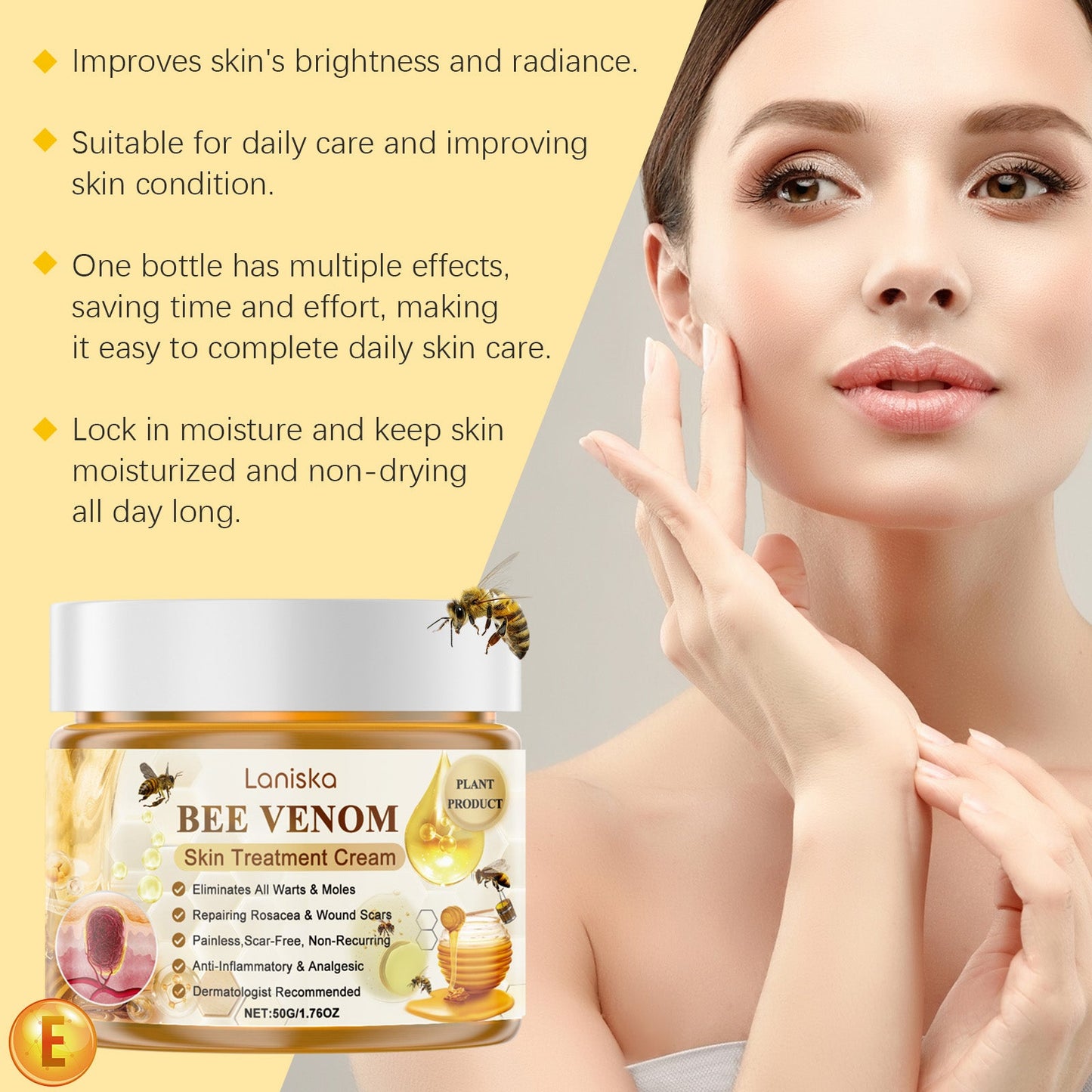 Premium Bee Venom Skin Care Cream for Moisturizing & Smoothing
