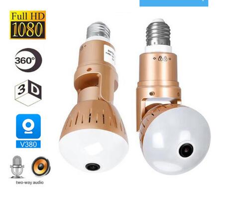 Ampoule de sécurité panoramique HD 2MP sans fil 200W
