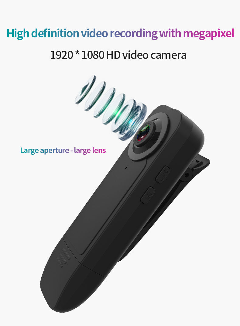A18 Law Enforcement Recorder Outdoor Sports Conference Field Recorder Portable Back Clip Camera HD Camera - Korvel