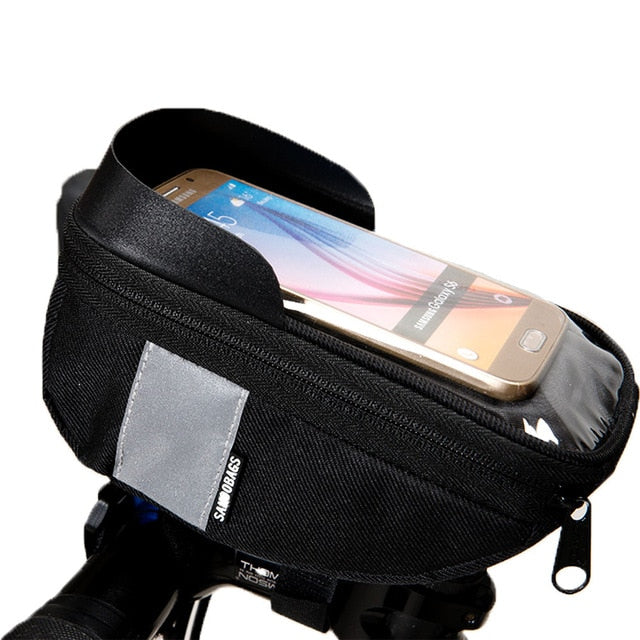Sahoo 112003 Cycling Bicycle Bike Head Tube Handlebar Cell Mobile Phone Bag Case Holder Case - Korvel