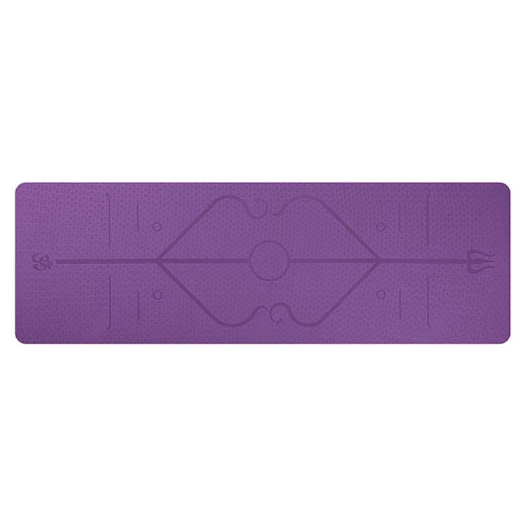 1830*610*6mm TPE Yoga Mat with Position Line Non Slip Carpet Mat For Beginner Environmental Fitness Gymnastics Mats - Korvel