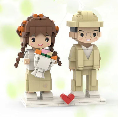 Photo customization Building blocks figurines portraits birthday gifts for couples and girlfriends DIY dolls figurines and ornam - Korvel