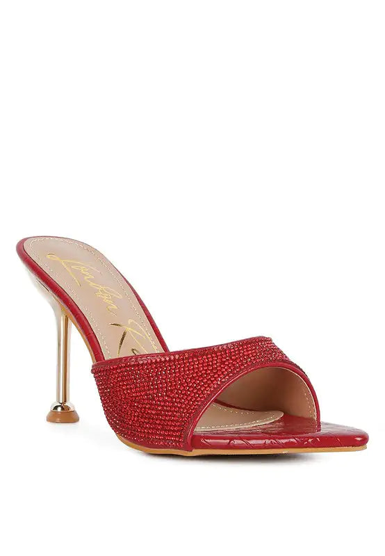 Elegant Ballroom Stiletto Heels with Rhinestone Accents