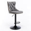 Gray,Set of 2 25-33 Inch,17.7 inch base, Modern Upholstered Bar Stools with Backs Comfortable Tufted for Home Pub and Kitchen - Korvel