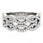 Anillo de Olas Dobles entrelazadas con Diamantes en Oro Blanco de 14k