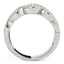 Anillo de Olas Dobles entrelazadas con Diamantes en Oro Blanco de 14k