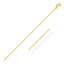 14k Yellow Gold Diamond Cut Bead Chain - 1.0mm