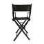 Casual Home Director's Chair, Black Frame/Black Canvas,Suitable for adults, foldable style, 2pcs/set populus - Korvel