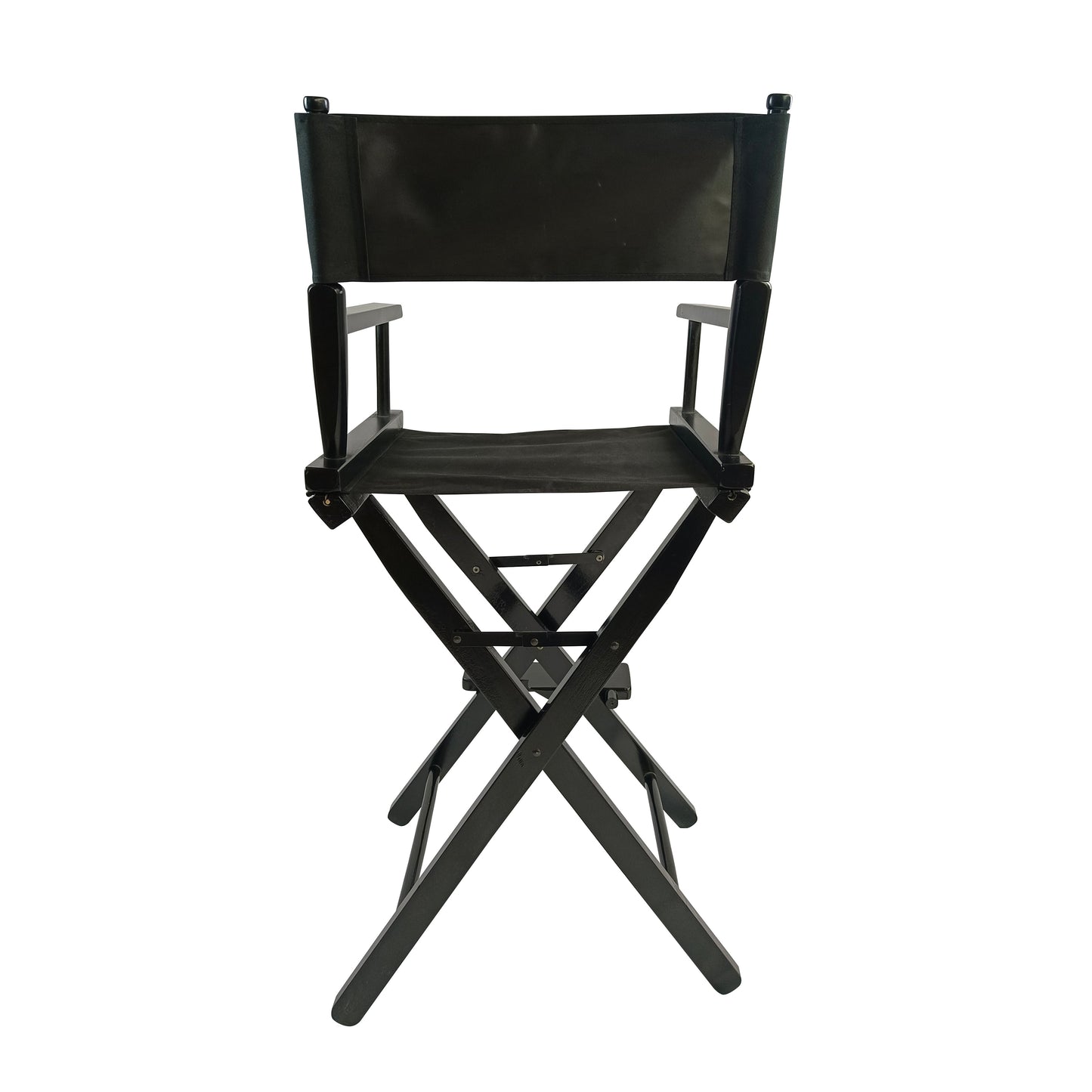 Casual Home Director's Chair, Black Frame/Black Canvas,Suitable for adults, foldable style, 2pcs/set populus - Korvel
