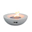 42 Inch Outdoor Concrete Propane gas Fire Pit bowl in Antique white color - Korvel